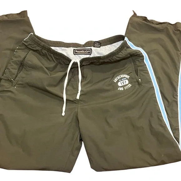 Vintage 90s Y2K Abercrombie & Fitch Track Jogger Pants - Picture 4 of 9